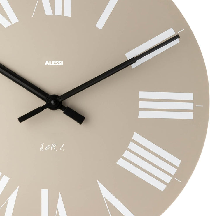 Alessi,12 G,Firenze AA8Wanduhr ausABS, Quarzwerk, grau, Ã˜ 36cm