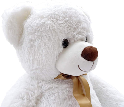 Wagner 9049 - Riesen XXL Teddybär 100 cm gross in Weiss - Plüschbär Kuschelbär Teddy weisser