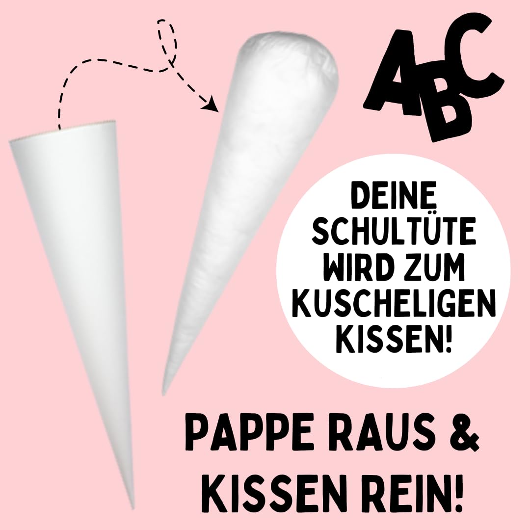 Deine Schultüte aus Stoff Kuschel Velvet Wunschmotiv individualisierbar mit Wunschname personalisier