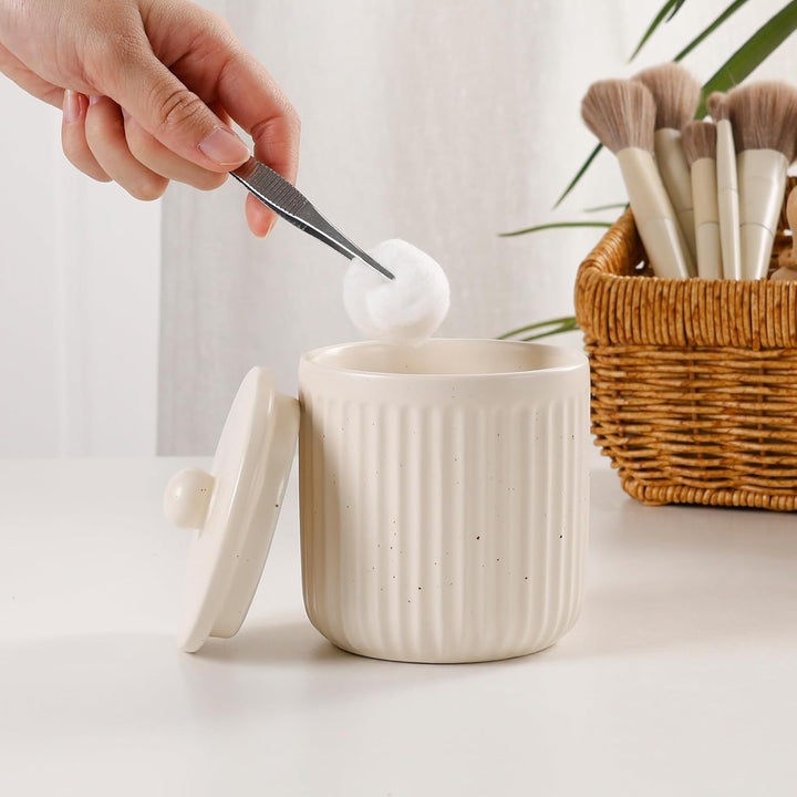 UMLACA Badezimmer Set Keramik, 4 Teiles Badezimmer Zubehör Set, Badezimmer Organizer mit Seifenspend