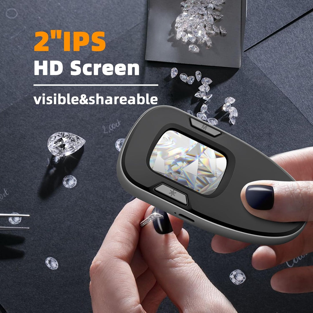 Luvan Lupe mit Licht,Handy-Mikroskop,Tragbares Mikroskop,2,0-Zoll IPS Farbdisplay,5X|9X|14X verstell