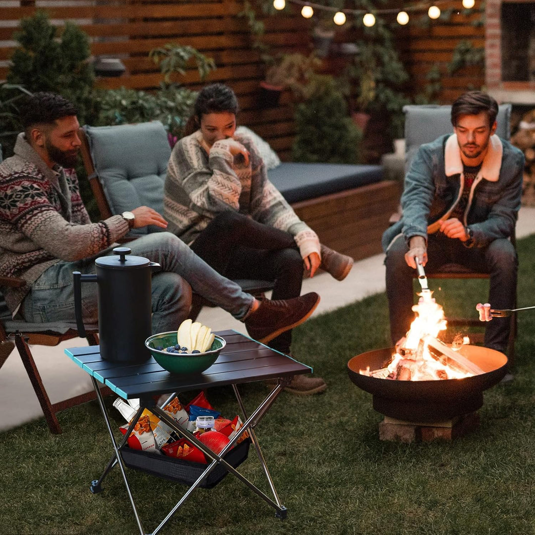 reakoo Campingtisch Klappbar mit Aluminium-Tischplatte, Ultraleicht, kompakt, Camping Tisch Faltbar
