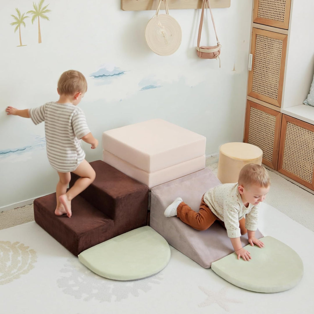 BanaSuper Schaumstoff-Kletterblöcke für Kinder, Schaumstoff Bausteine XXL, Kinder Montessori Spielze