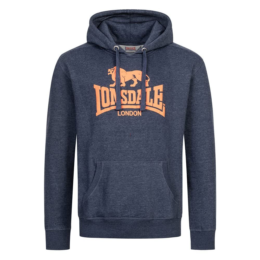 Lonsdale Herren Gledfield Sweatshirt L Marl Navy/Orange, L Marl Navy/Orange