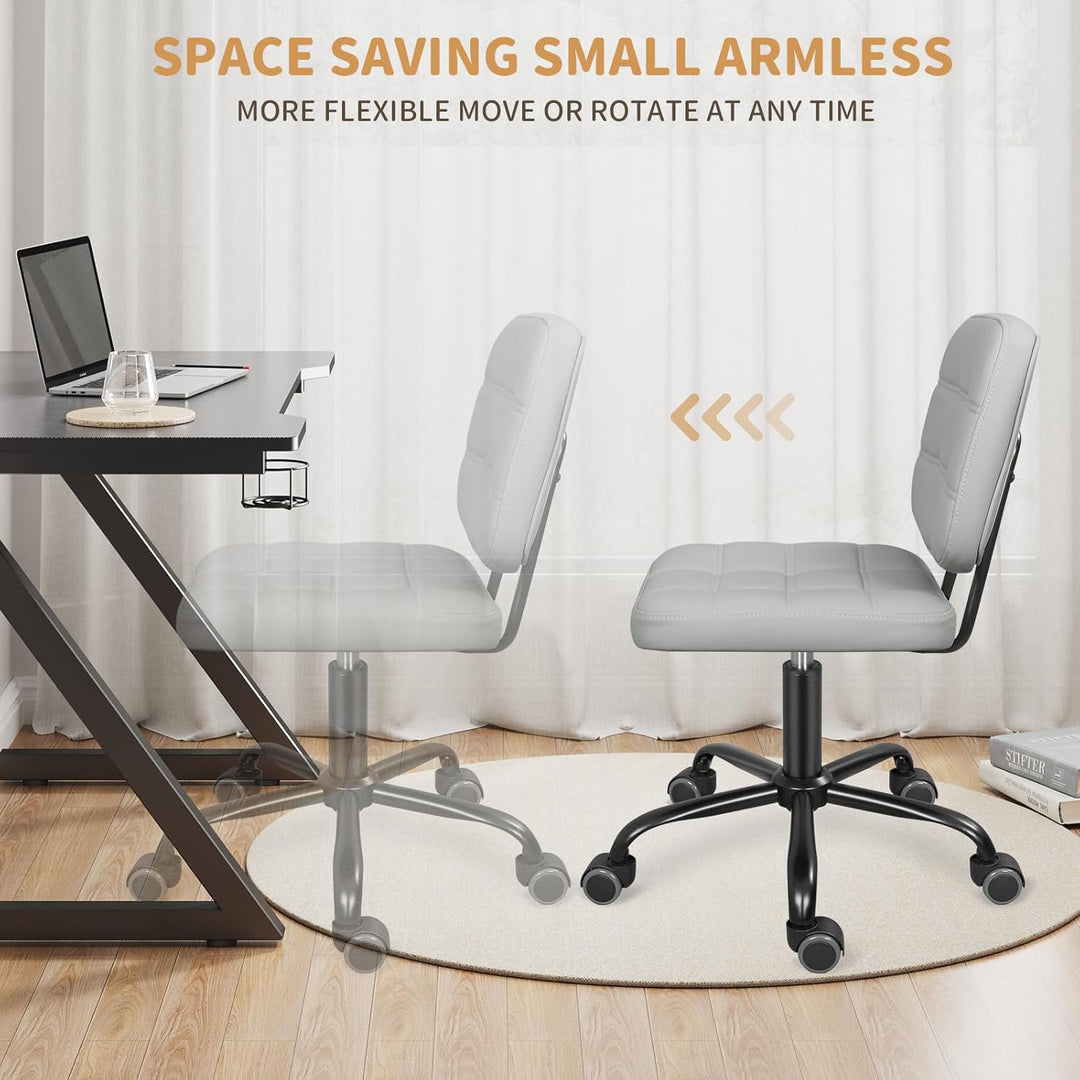 Leader Accessories Schreibtischstuhl höhenverstellbarer Bürostuhl ergonomischer Drehstuhl ohne Armle