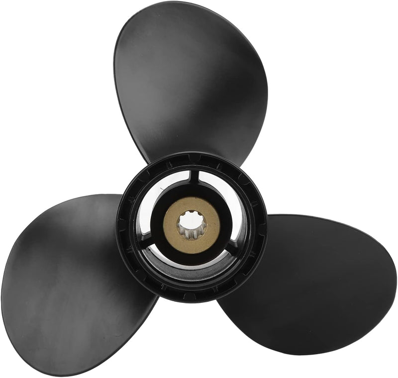 KIMISS Propeller, 3-Blatt-Bootsmotor-Propeller 10 Keilzähne Rechtsdrehung 10 Zoll Teilung Propeller