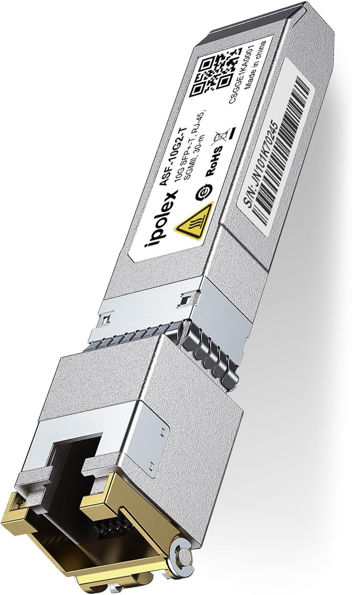 1.25/2.5/5/10G SFP+ RJ45 Copper Transceiver, 10GBase-T RJ-45 SFP+ Module, Compatible for Cisco SFP-1