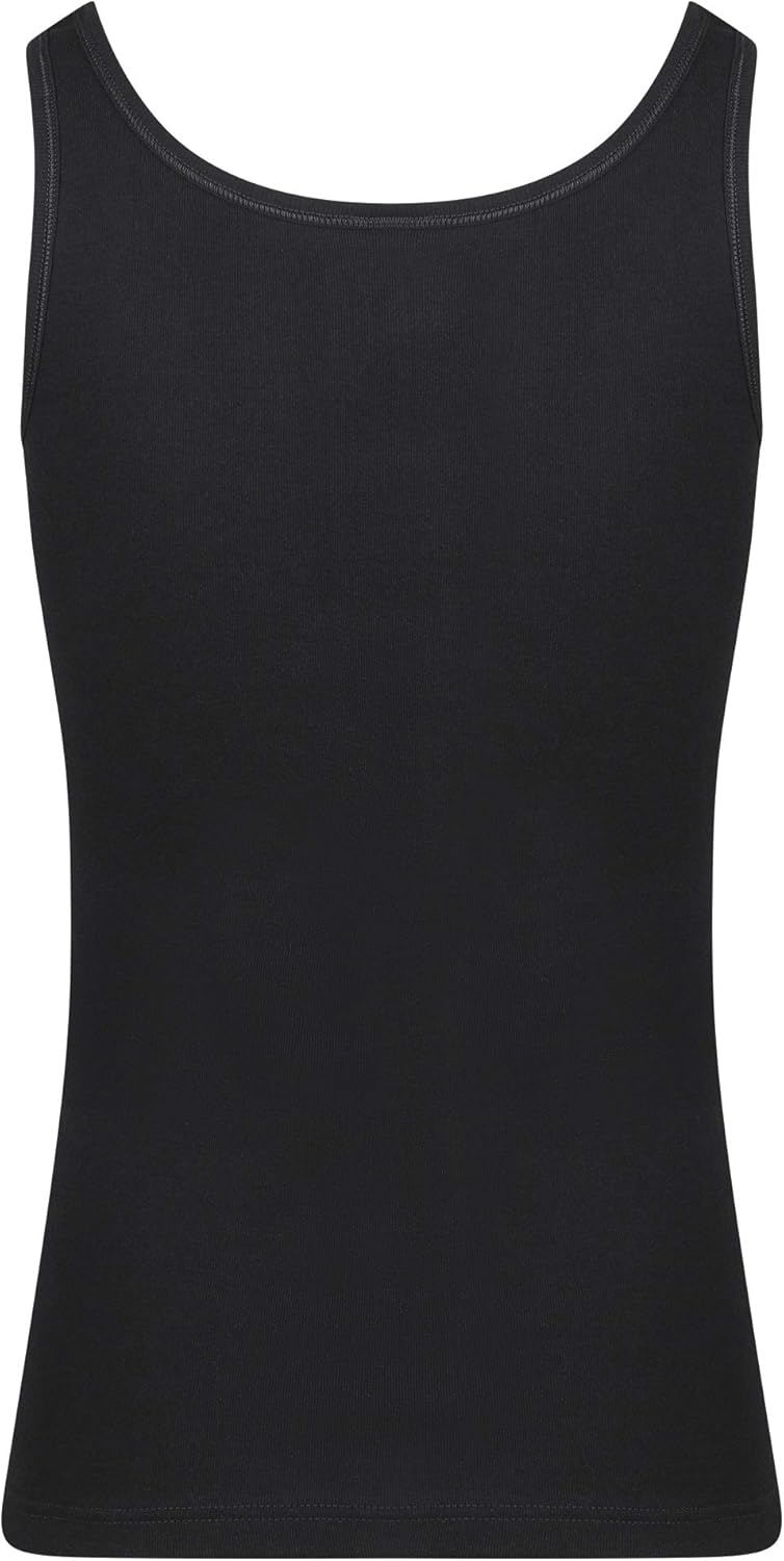 SES Top mit Spitze Damen 3er-Pack 34-52 aus 100% Baumwolle/Damen Unterhemden mit Spitze & weicher Fe
