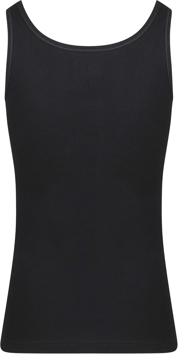 SES Top mit Spitze Damen 3er-Pack 34-52 aus 100% Baumwolle/Damen Unterhemden mit Spitze & weicher Fe