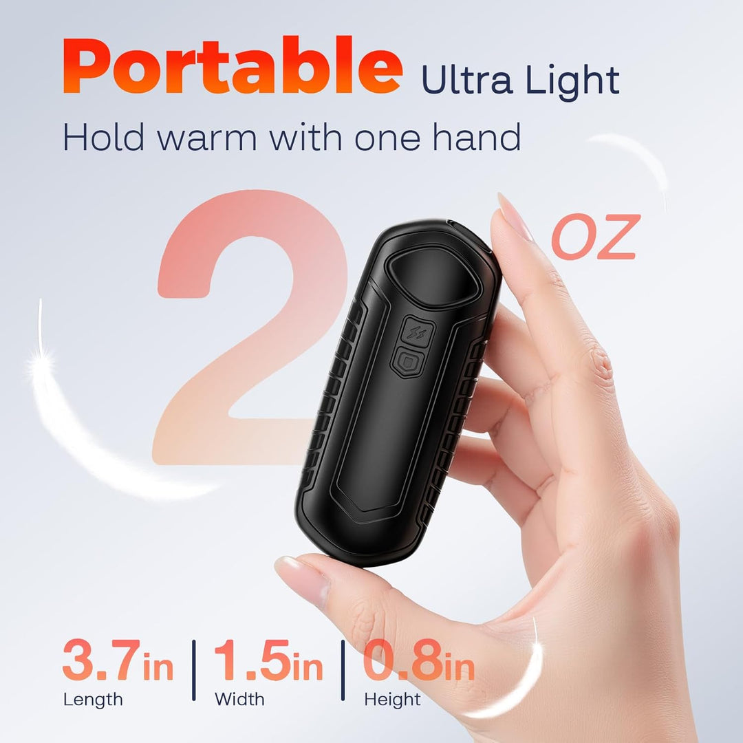 Handwärmer Wiederaufladbar 2 Pack, Elektrische Tragbare Heizung 6000mAh, Taschenformat, Ultra Leicht