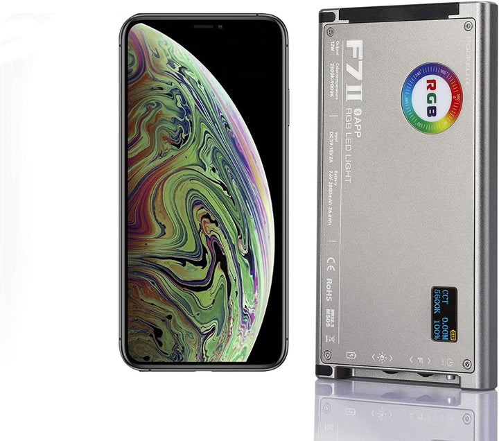 Falcon Eyes F7 II RGB 12W Led Video Licht CRI 96+ 2500K-9000K Support APP Control,HSI/RGB/LEE/Rosco