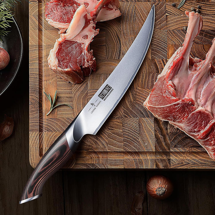 HOSHANHO Ausbeinmesser 15cm, Professionelles Filetiermesser aus Kohlenstoffreichem Edelstahl, Scharf