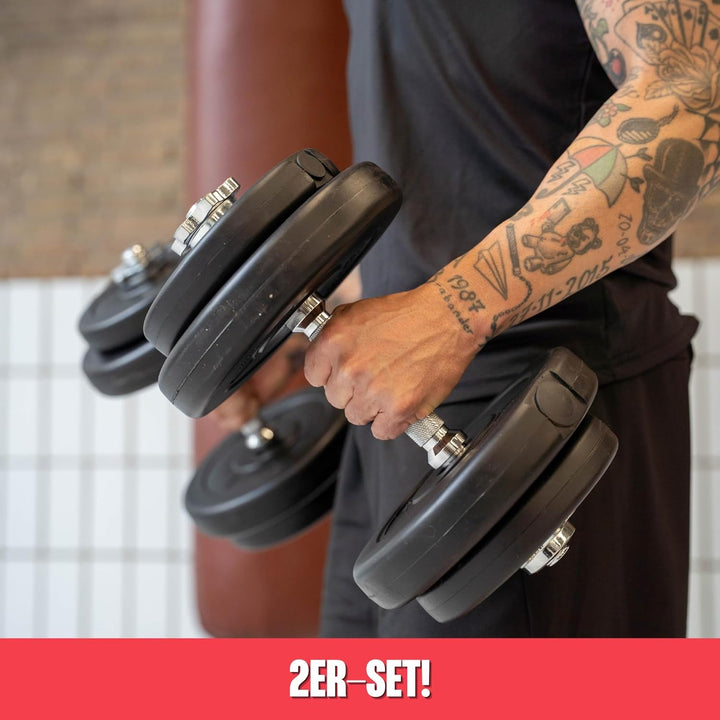 Matchu Sports | Dumbbell set | Kurzhantelset | Hantelset verstellbare Gewichte | Hantelset | 20kg |