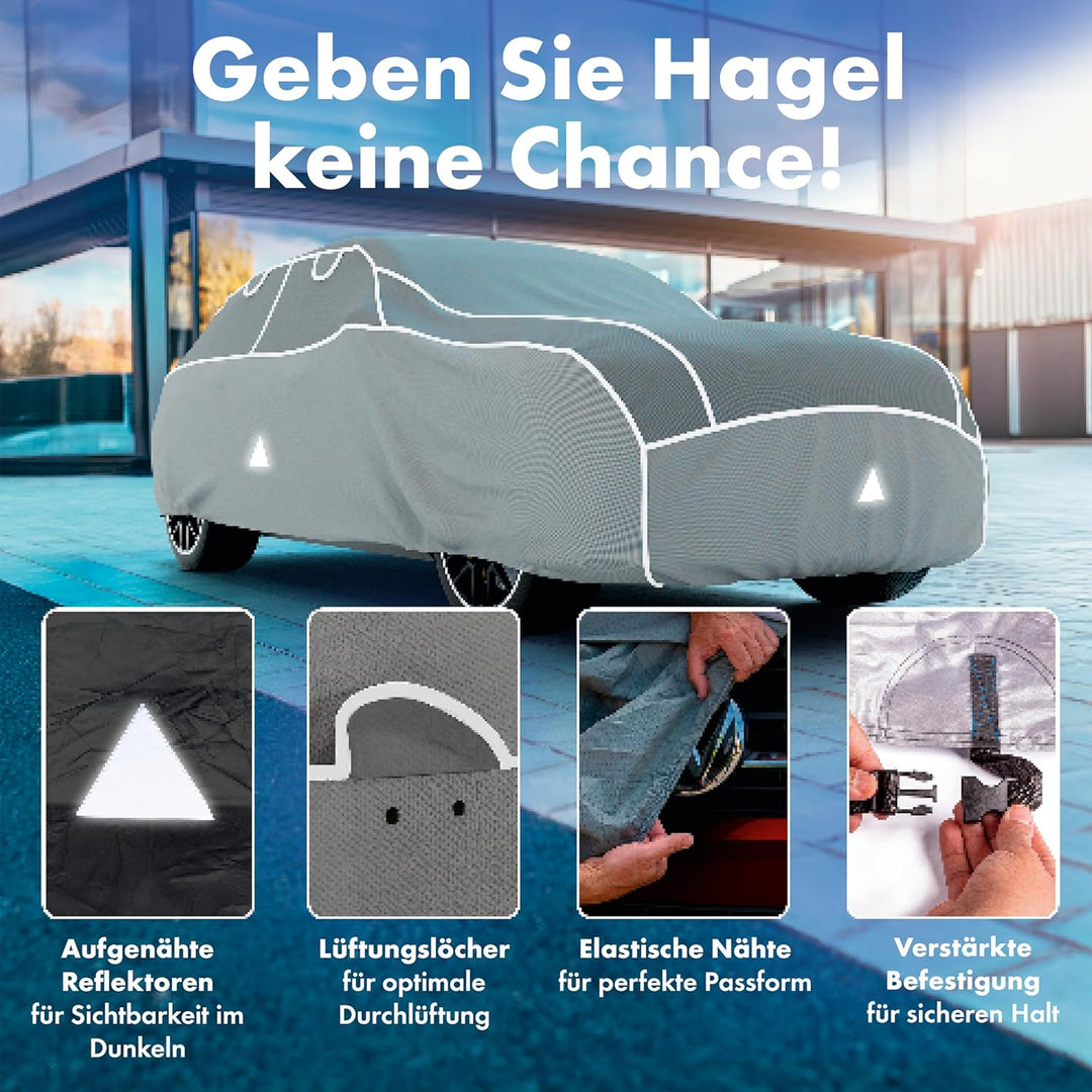 WALSER Premium Hagelschutz Abdeckplane Auto, Auszeichnung Sehr Gut* Hagelschutzplane, TÜV geprüfte*