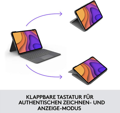 Logitech Folio Touch Hülle Tastatur, Trackpad und Smart Connector für iPad Air 4. Gen 5. Gen 2020, 2