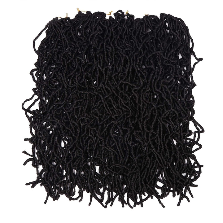 Beyond Beauty 6 Packungen 24Zoll vorgeschlungene Nu Faux Locs Häkelhaar, weiche Dreadlocks, Flechtha