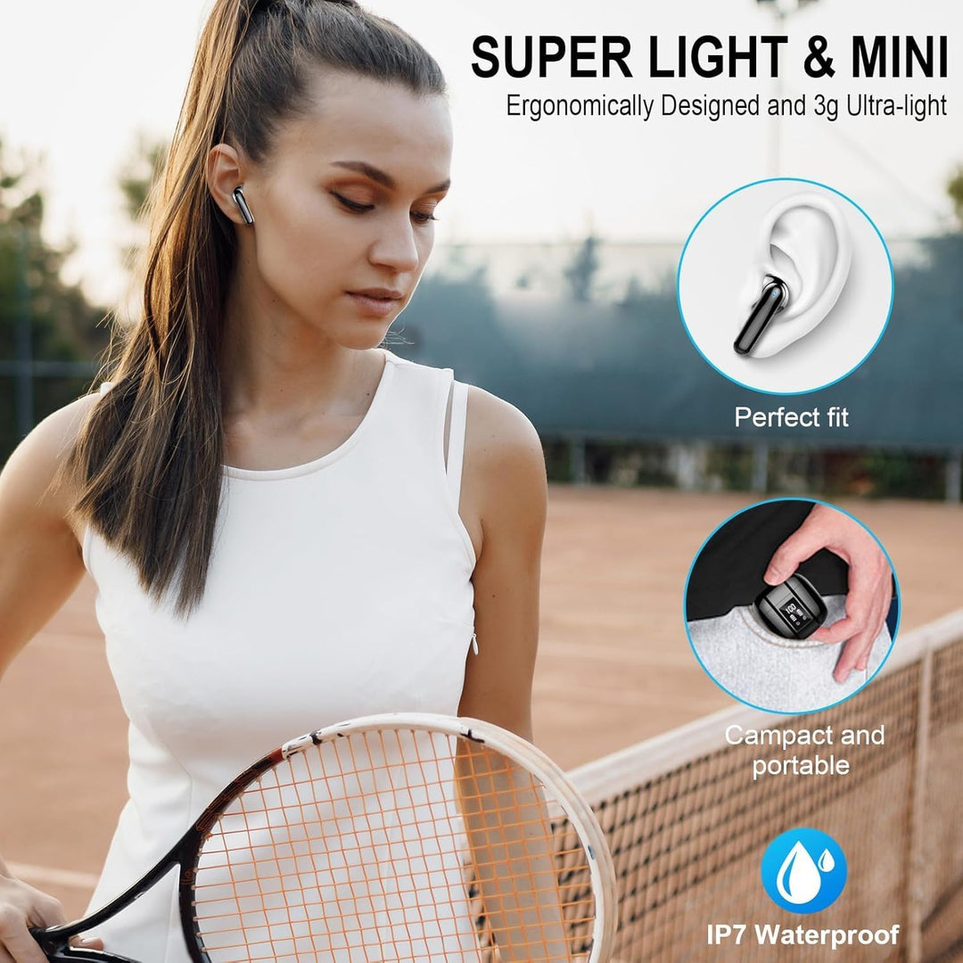 Bluetooth Kopfhörer, 2025 Neu Kopfhörer Kabellos Bluetooth 5.4 In Ear Kopfhörer mit 4 ENC Noise Canc