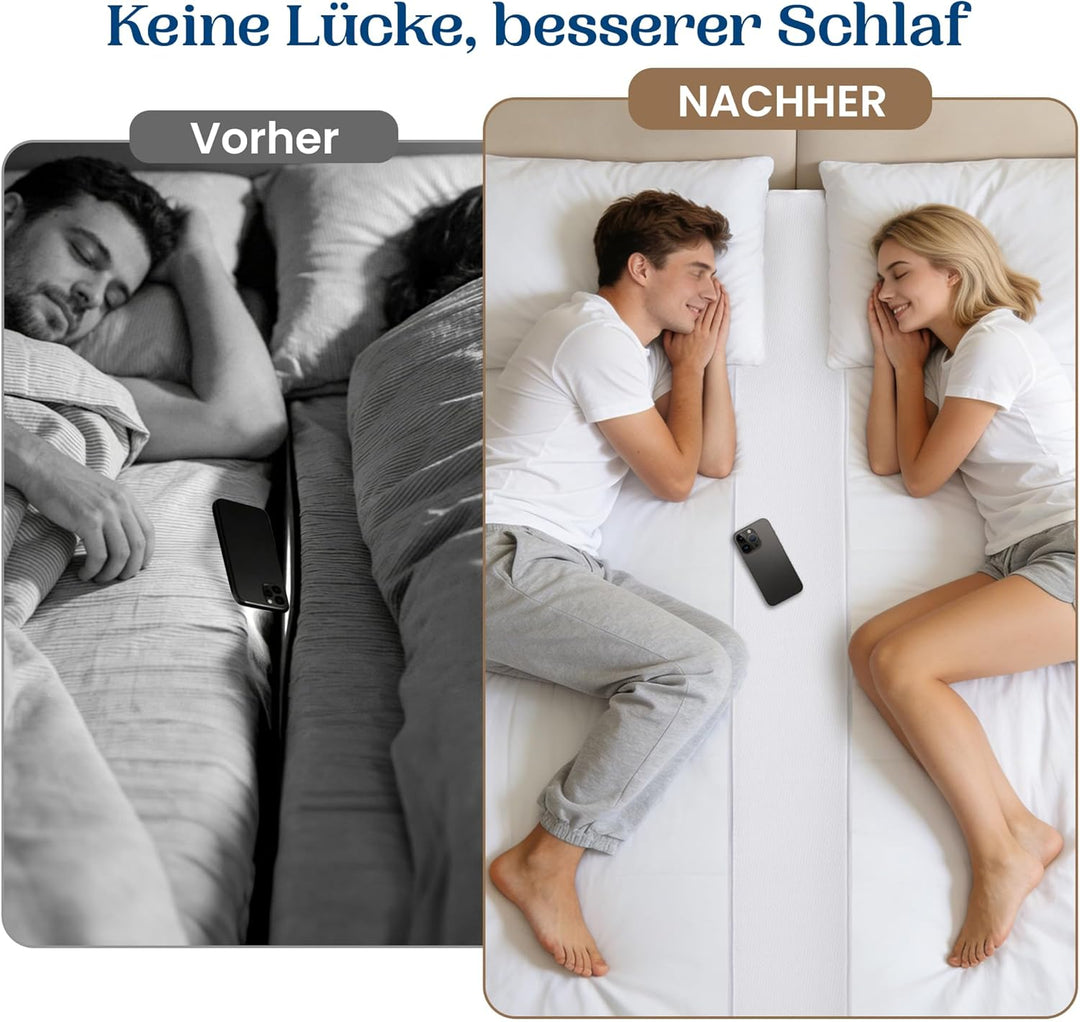 FeelAtHome 25,5 cm Liebesbrücke zum Verbinden von Zwei Einzelbetten zu einem Doppelbett - Matratzenk