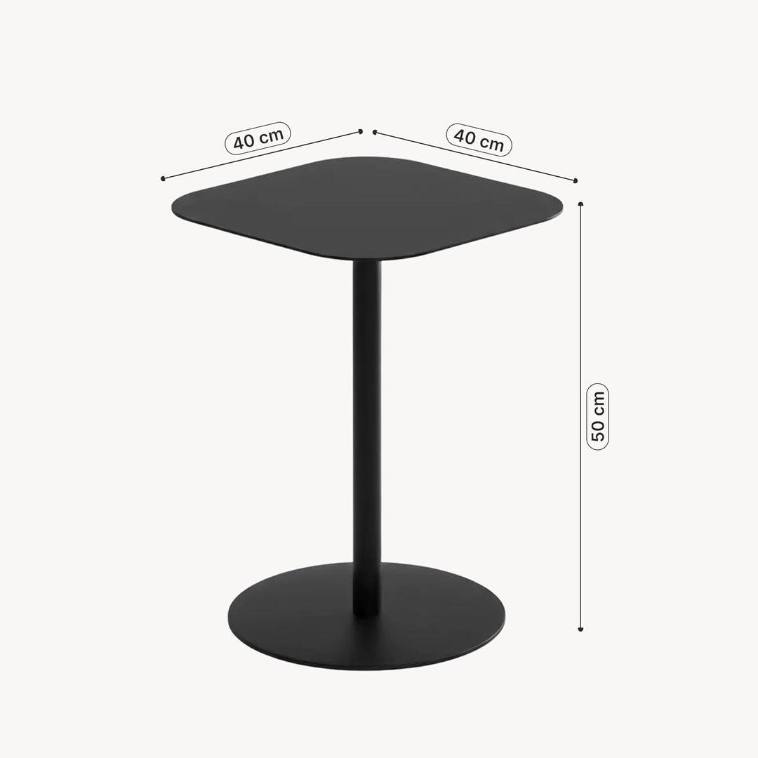 [en.casa] Beistelltisch Nastätten Gartentisch Couchtisch mit Metallgestell Sofatisch modernes Design