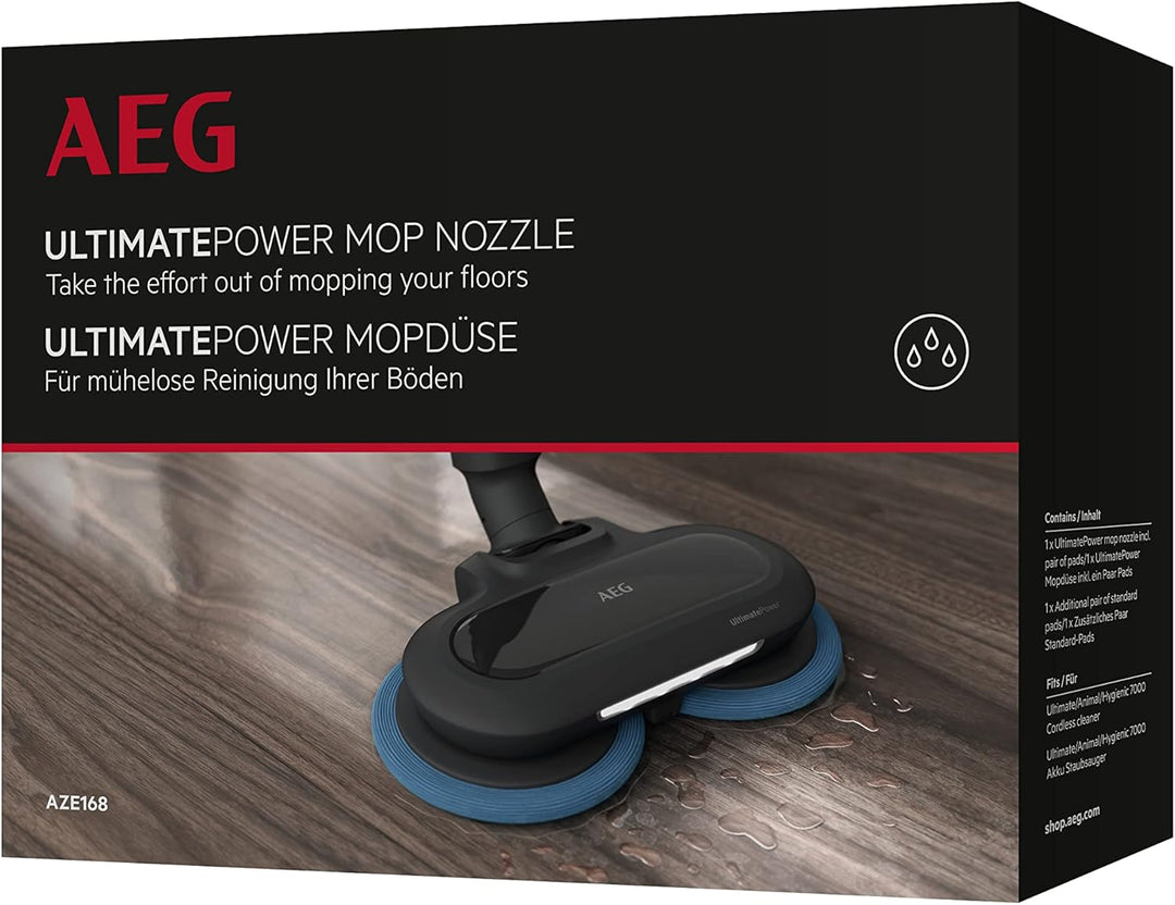 AEG AZE168 UltimatePower Mopdüse für AEG 7000 Akku-Staubsauger / 2 Standard-Pads/Tiefenreinigung/LED