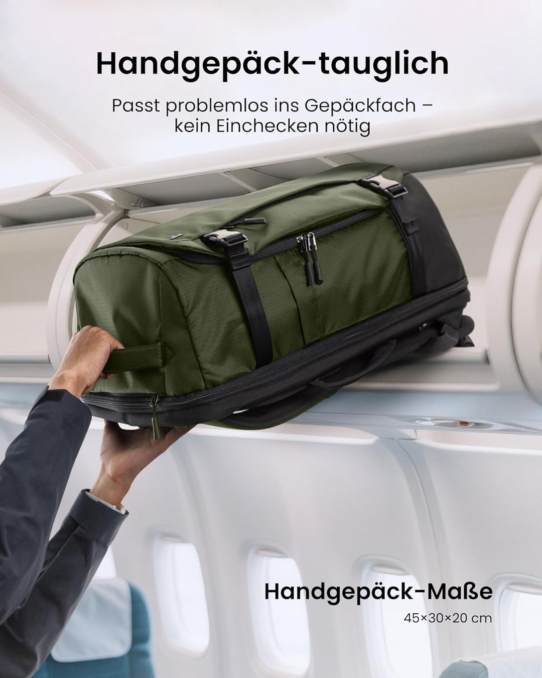 tomtoc 28L Reiserucksack, TSA-freundlicher Handgepäck Rucksack, Wasserdichter Easyjet Rucksack Handg