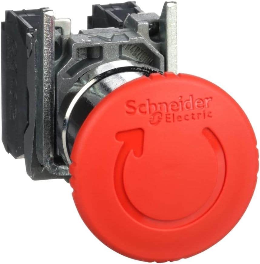 Schneider Electric Harmony XB4 – Notausschalter – Ø40 – Drücken – Rot – 1O+1F – Schrauben