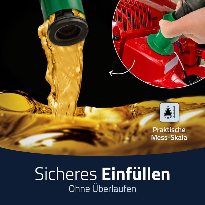 hünersdorff 804962 PROFI Doppelkanister / Kombikanister für Kraftstoff und Öl mit Satteltasche und z