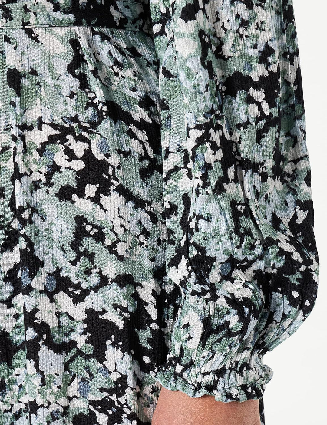 Noppies Damen Dress Overlea Long Sleeve Allover Print Kleid 34 Black - P090, 34 Black - P090