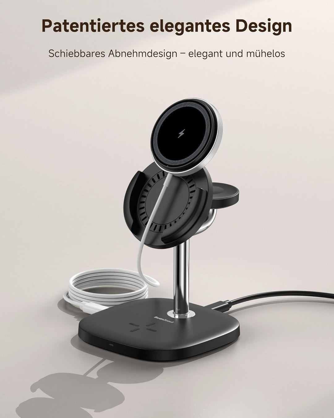 Wireless Charger für iPhone und Apple Watch, SwanScout 711M, Magnetisches Ladegerät für iPhone Air/1