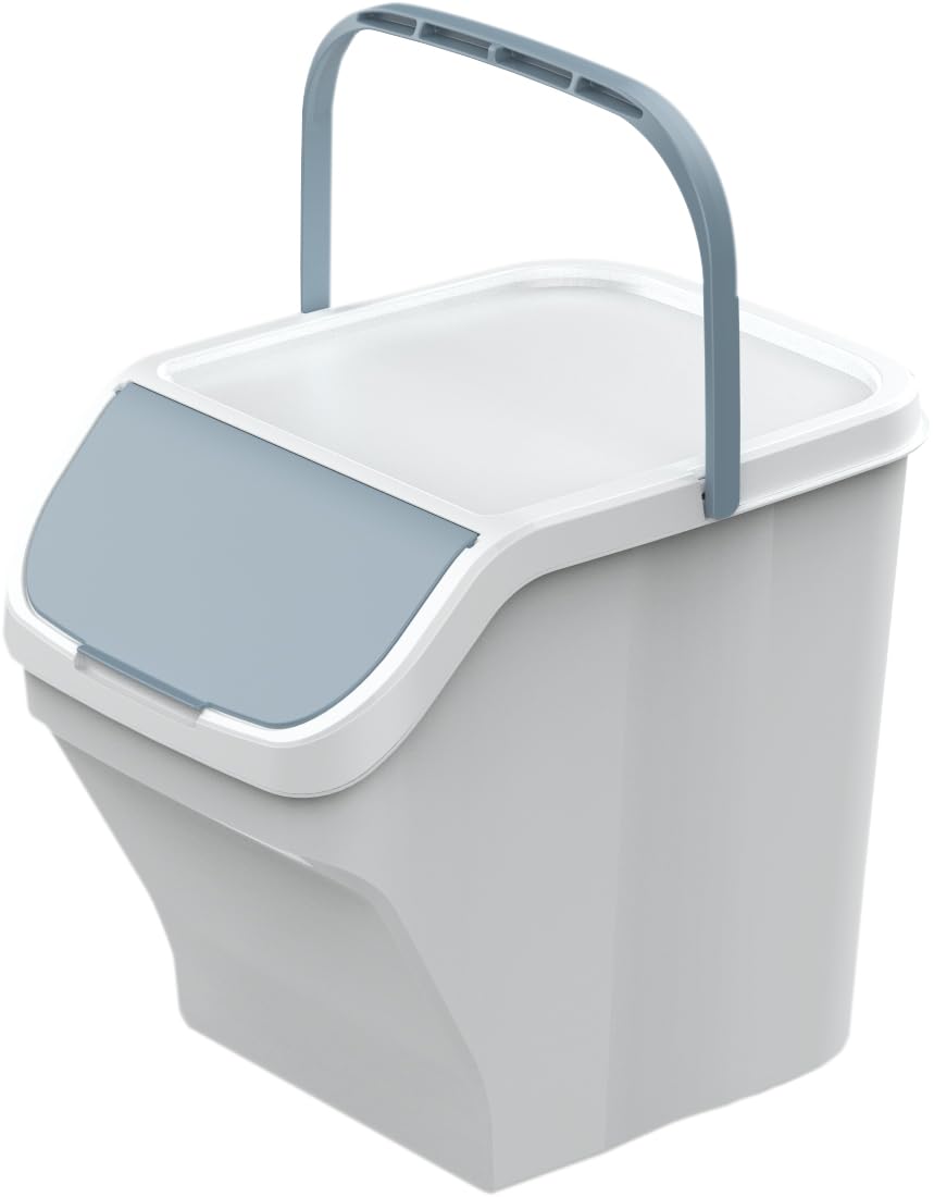 Gardissimo Sort 3 x 25 Liter Mülleimer - Küche Stapelbox mit 3 Fächern - Mülltonnenbox 3er - Abfalle