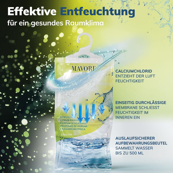 10er Set Luftentfeuchter zum Aufhängen I Luftentfeuchter Beutel I Entfeuchter Schrank und Feuchtigke