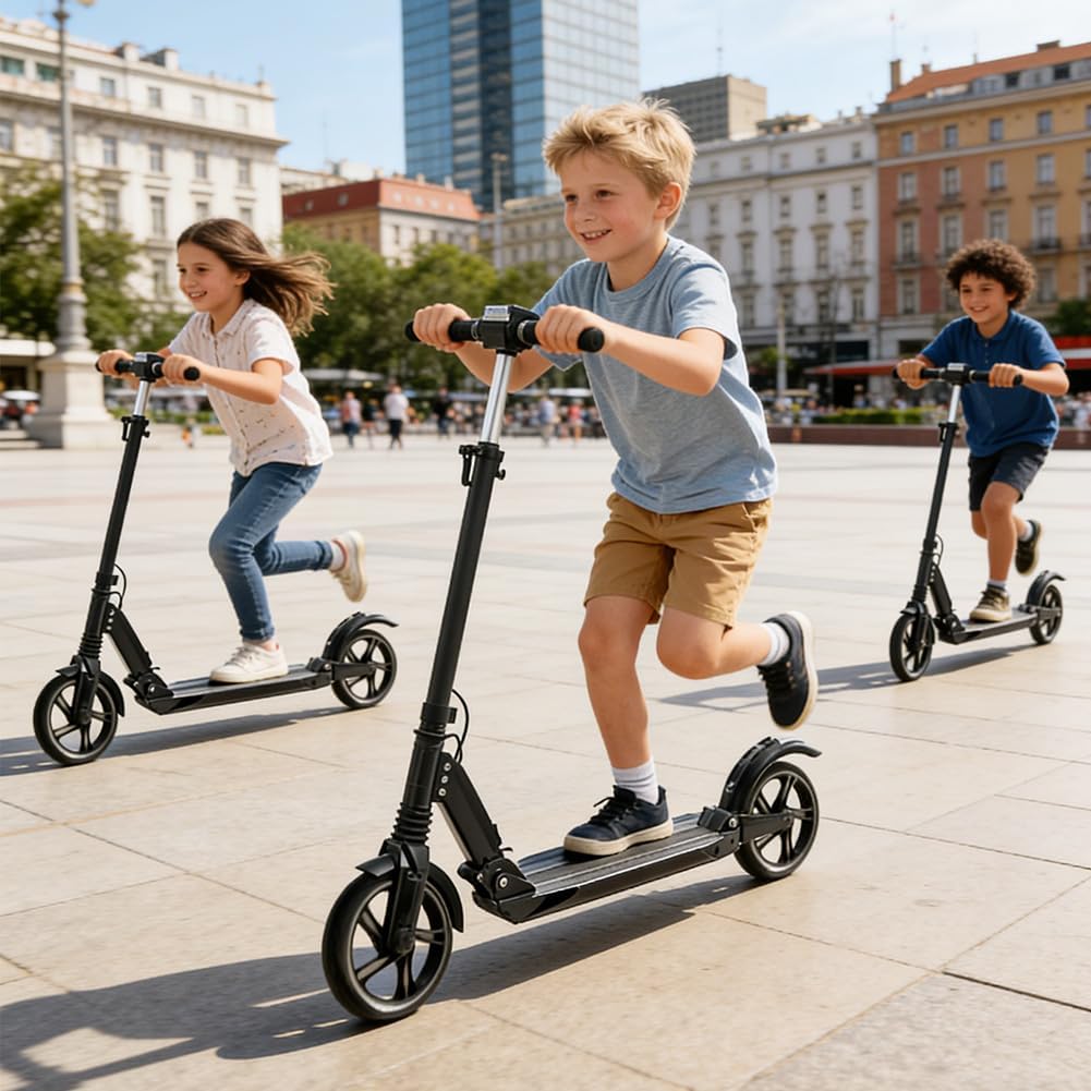 2 Stück 200mm Scooter Rollen, Scooter-Räder mit ABEC-9 Lagern, Anti-Rutsch Cityroller Reifen Ersatzr