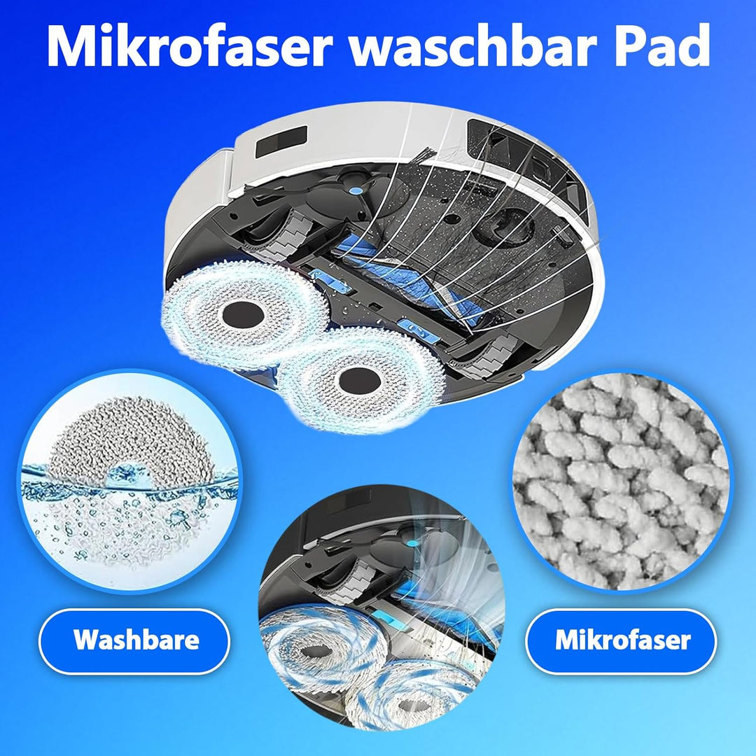 19 Stück Zubehörset für Ecovacs Deebot T30 Pro Omni / T30 Omni Saugroboter, Ersatzteile mit 1 Gummi-