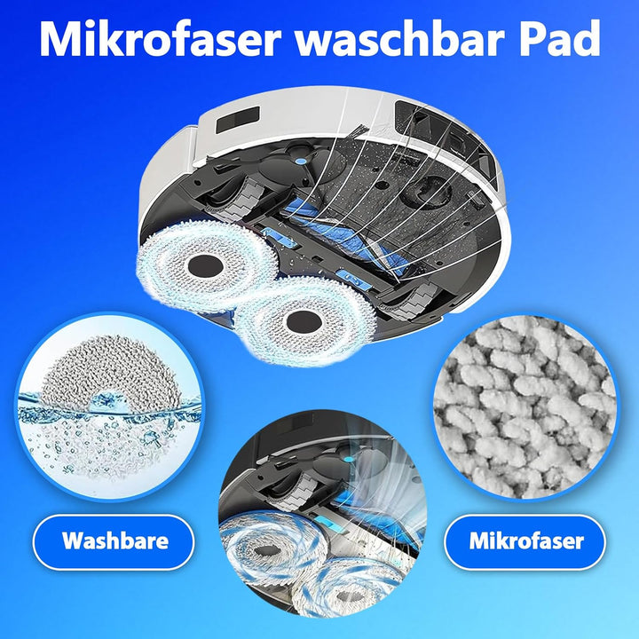 19 Stück Zubehörset für Ecovacs Deebot T30 Pro Omni / T30 Omni Saugroboter, Ersatzteile mit 1 Gummi-