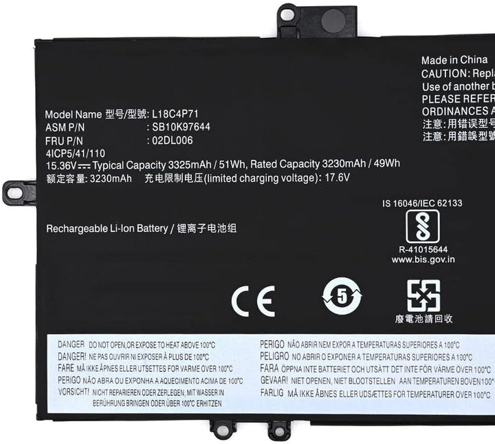 7XINbox 15.36V 3325mAh 51Wh L18C4P71 L18C4P72 L18L4P71 L18L4P72 L18M4P72 L18S4P72 Laptop Akku Ersatz