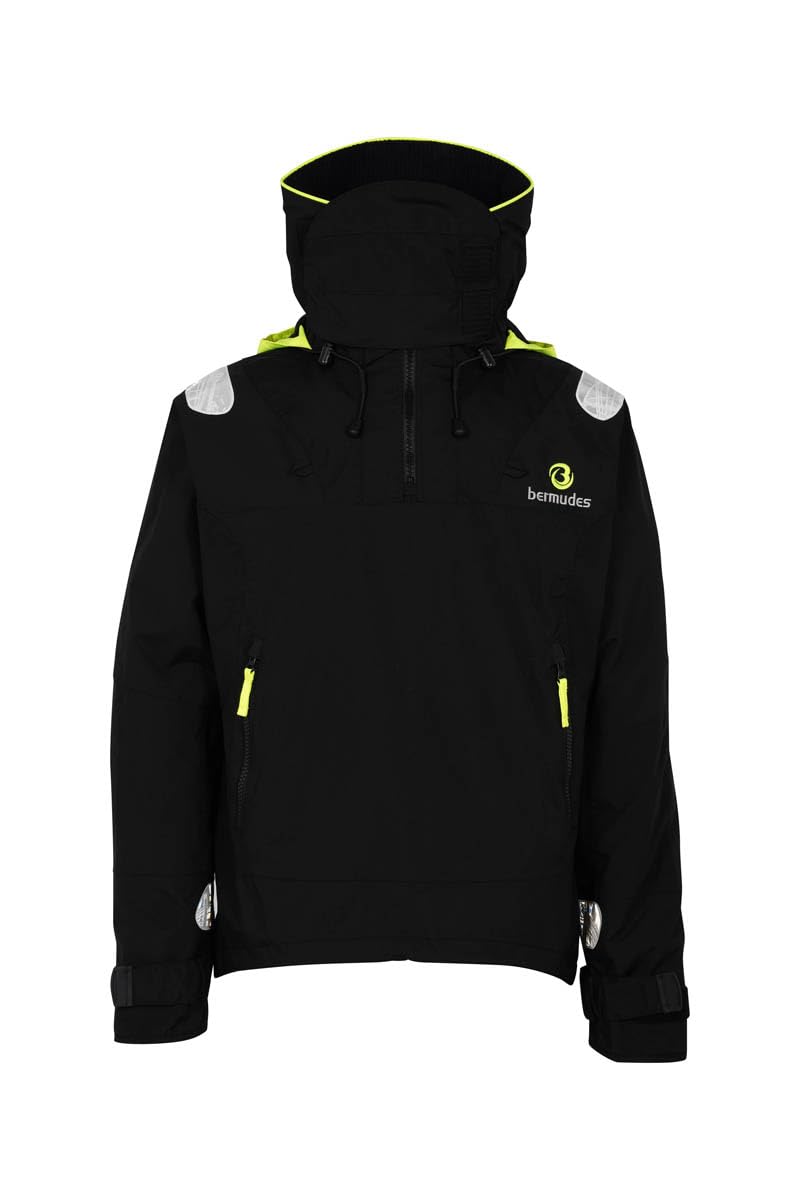 Bermudes Herren Funktionale Regenjacke Wasserdichter Spoiler XS Schwarz/Dunkelgrau, XS Schwarz/Dunke