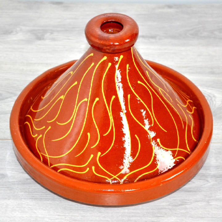 Marokkanische Tajine, Kochtopf, Gartopf, Schmortopf aus Marokko Glasiert, für 4-5 Personen, Original