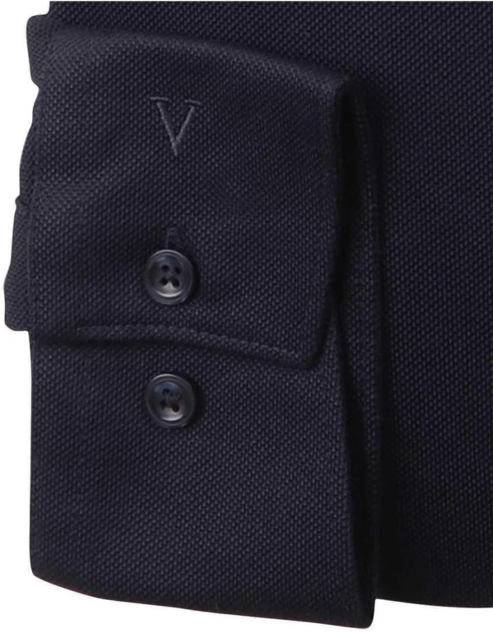 Marvelis Modern Fit Hemd Langarm New Kent Kragen Jersey Nachtblau Grösse 39