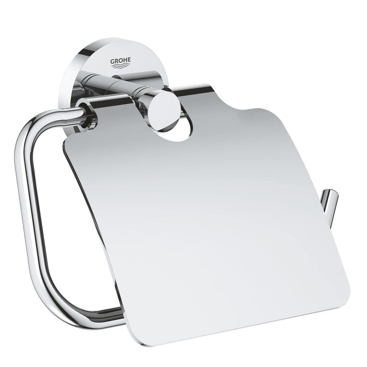 GROHE Essentials - WC-Papierhalter ( kratzfeste Chromoberfläche, einfache Montage, inklusive Abdecku