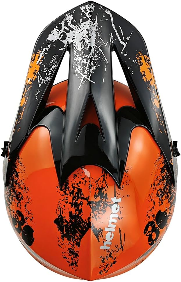 Jugend-Offroad-Motocrosshelme,Fahrradhelme für Jungen und Mädchen,Personalisierter Motorradhelme,CE