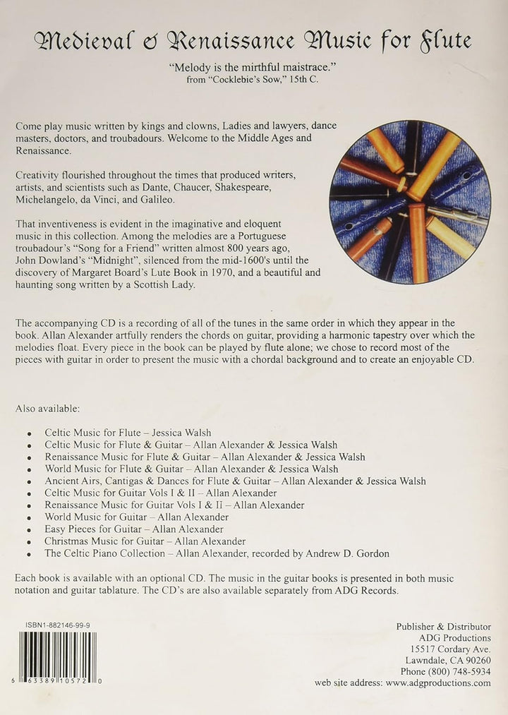Renaissance And Medieval Music For Flute. Enthält Online-Audio, Musiknoten