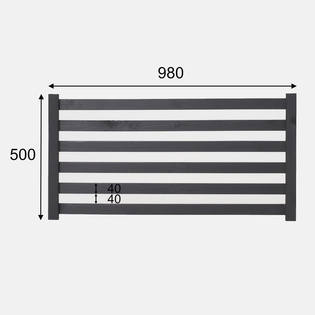 Modulares Rankgitter 50cm hoch – Spalier für Homerzo Pflanzkübel – Erweiterbare Holz Gitterwand für