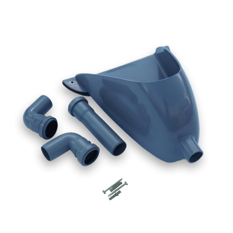 Varile Kunststoff Urinal glänzend, Pissuar Wasserlos für WC Kabinen Grau, Grau
