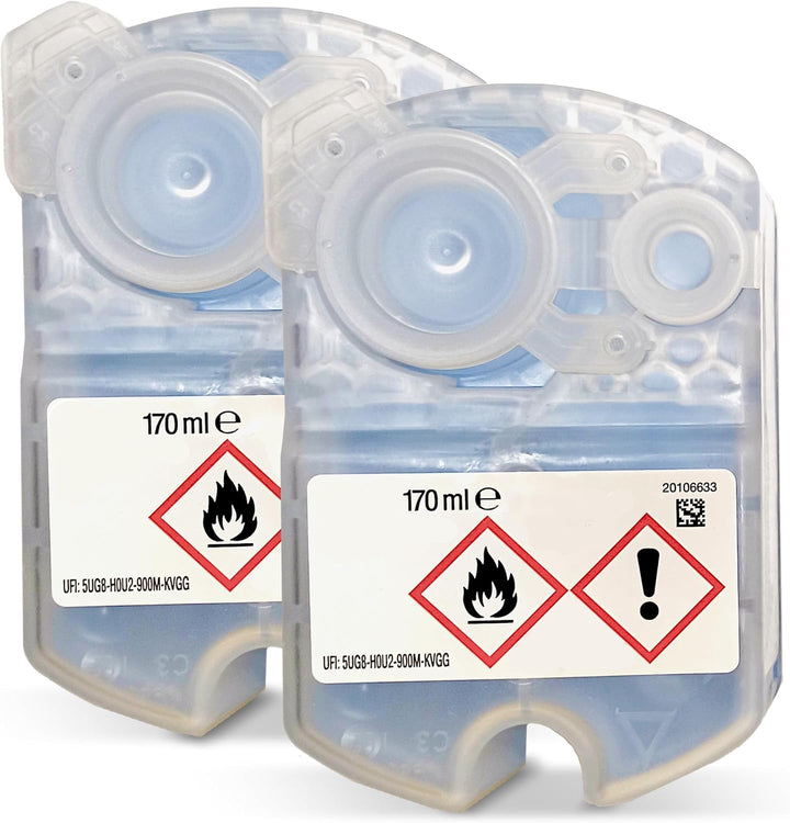 VIOKS 2x Reinigungskartusche Ersatz für Braun CCR2, 340 ml Desinfizierend für Rasierer Clean&Charge
