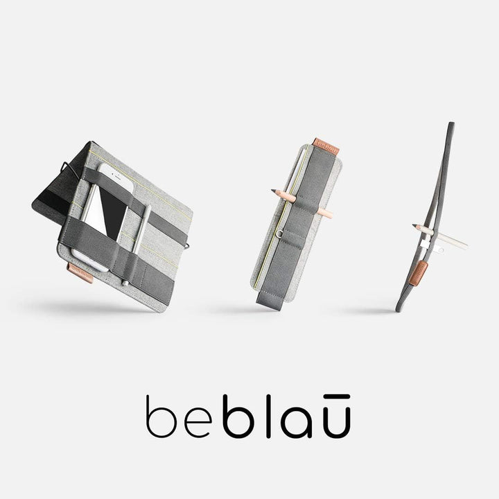 Beblau SLIM | tragbarer elektronischer Organizer zum Anbringen an Laptop und Notebook | Rucksack- un
