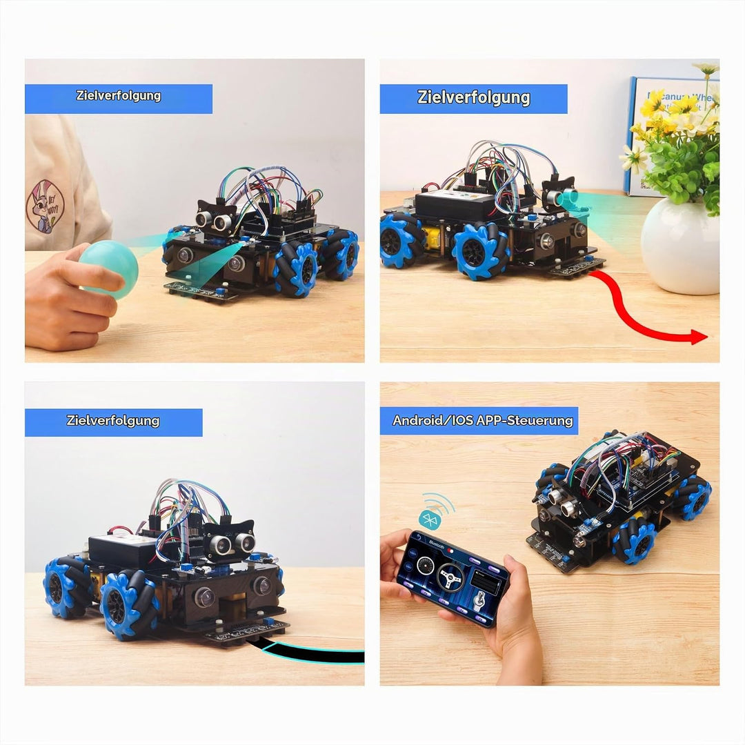 OSOYOO Omni-directinal Mecanum Wheel Robotic Car Kit für Arduino Raspberry Pi STEM Ferngesteuerte pä