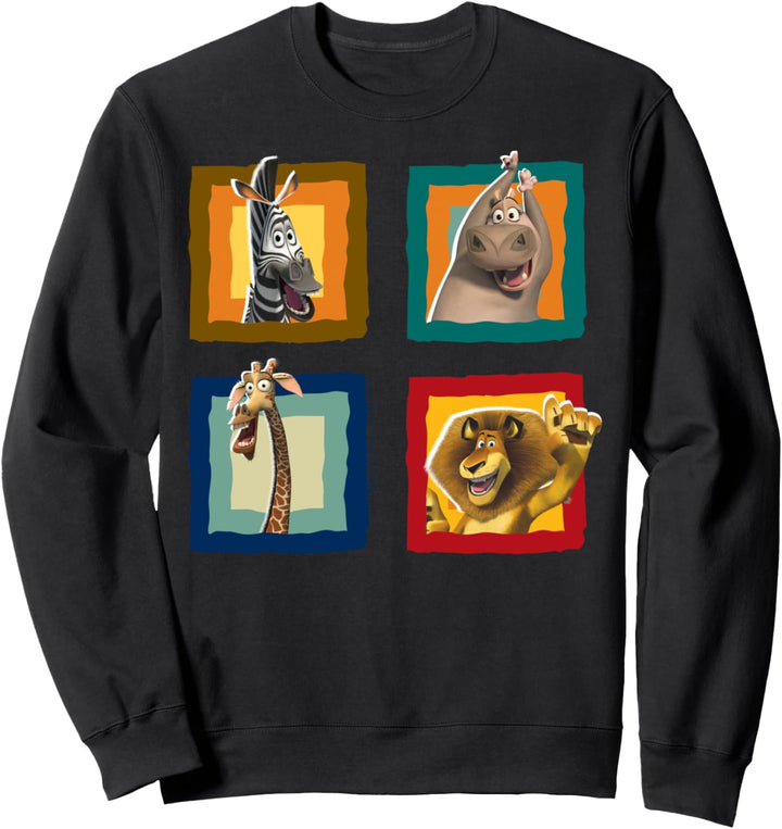 Madagascar Group Shot Quad Panel Poster Sweatshirt