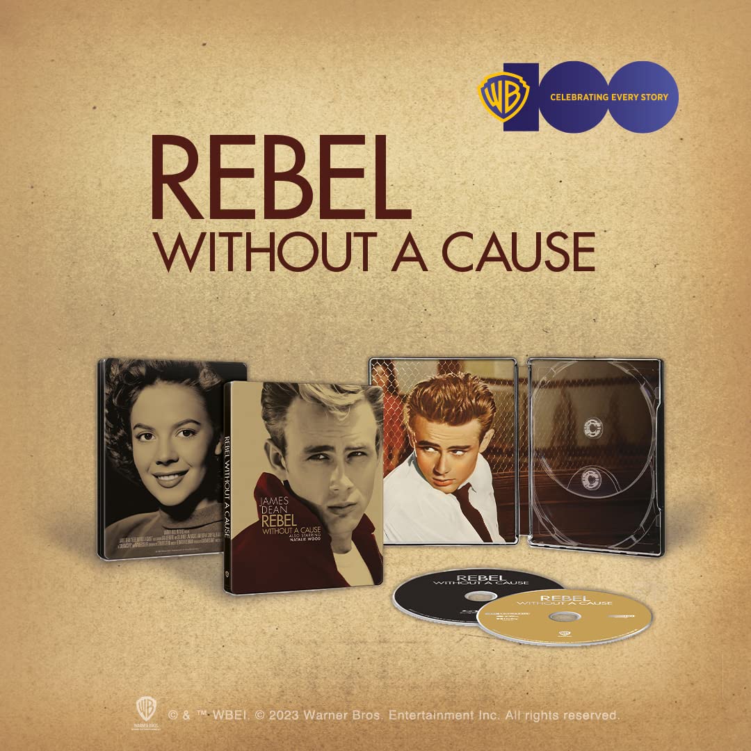 Rebel Without A Cause Steelbook [4K Ultra HD] [1955] [Blu-ray] [2023] [Region Free], 4K