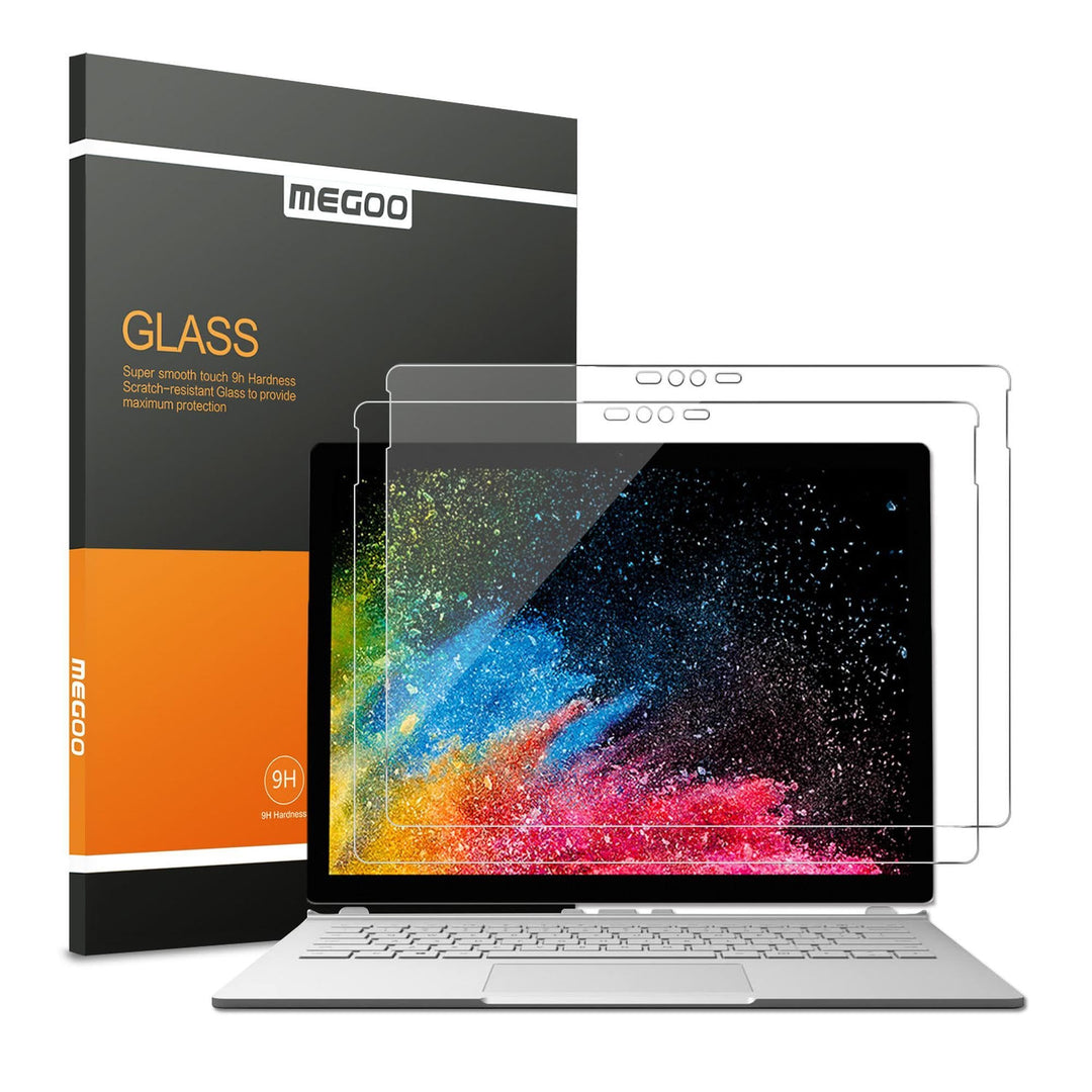 [2 Stück] Surface Book 2 Displayschutzfolie[Gehärtetes Glas], [Ultra Clear] [Reibungslose Berührung]