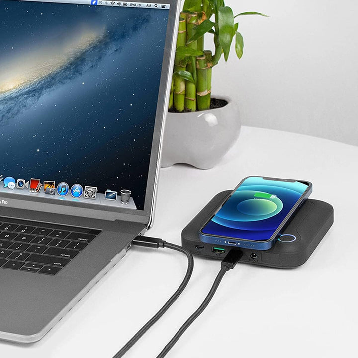 FeinTech PLG02400 Laptop Powerbank 60W PD USB-C und DC Anschluss für Notebook, MacBook, iPad, Tablet